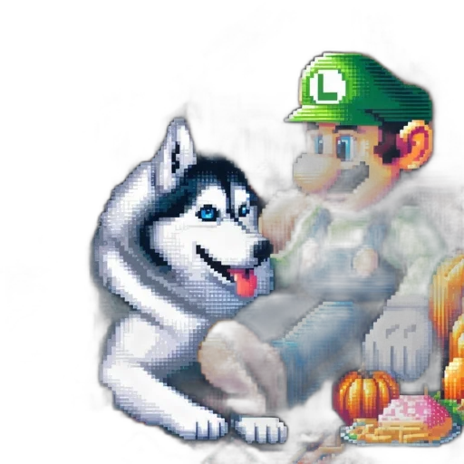 animal, pixel art, concept art, fantasy art, comic book art, green, monochrome, pixelated transparent PNG cut-out