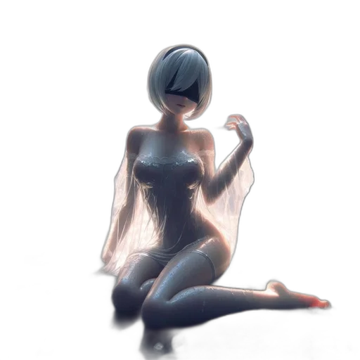 dress, robot, mask, creature, concept art, fantasy art, pixel art, comic book art transparent PNG cut-out