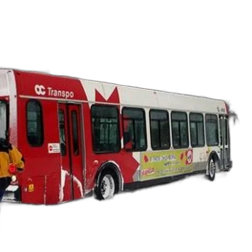 staff, 3d render, concept art, red, white, bus, word, transpo transparent PNG cut-out