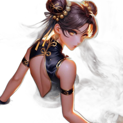 staff, mask, dress, fantasy art, concept art, anime, 3d render, golden transparent PNG cut-out