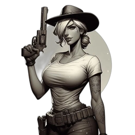 weapon, staff, comic book art, concept art, cartoon, fantasy art, monochromatic, illustration transparent PNG cut-out