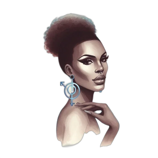 jewelry, face, concept art, photorealistic, fantasy art, cartoon, earth tones, pastel transparent PNG cut-out