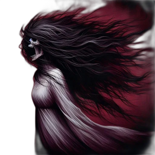 hair, creature, animal, face, fantasy art, concept art, photorealistic, comic book art transparent PNG cut-out
