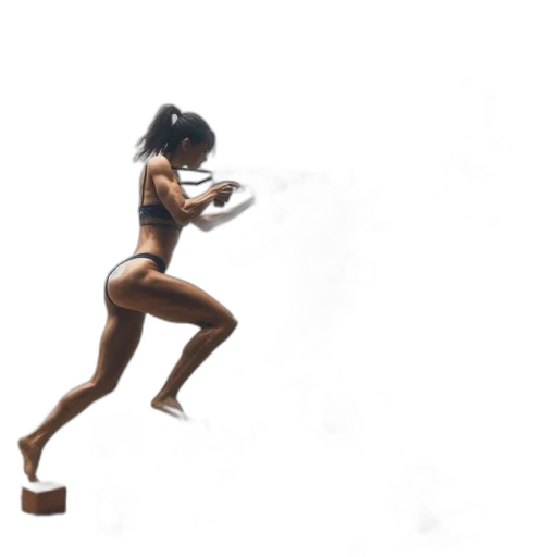 creature, concept art, 3d render, pixel art, photorealistic, woman, black, bikini transparent PNG cut-out