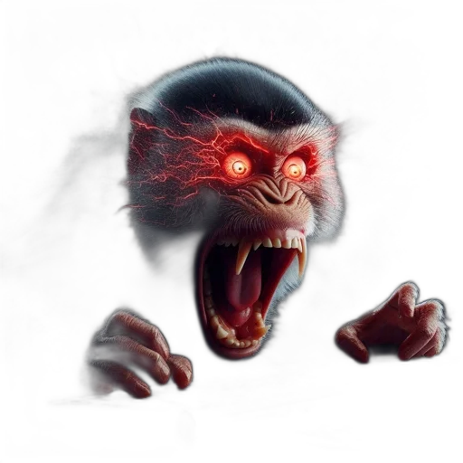 creature, animal, face, mask, concept art, photorealistic, 3d render, fantasy art transparent PNG cut-out