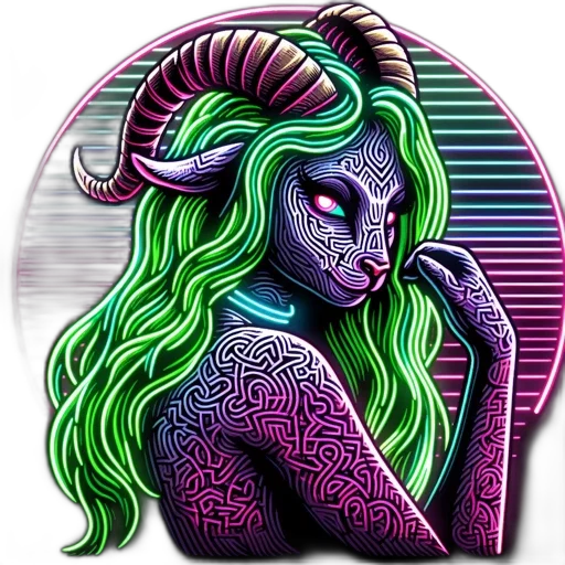 fantasy art, pixel art, vaporwave, concept art, neon, green, neon-lit, illustration transparent PNG cut-out