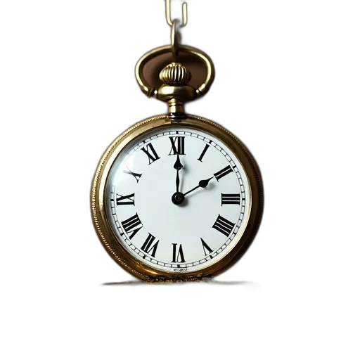 jewelry, 3d render, photorealistic, vintage, pocket, watch, white, face transparent PNG cut-out