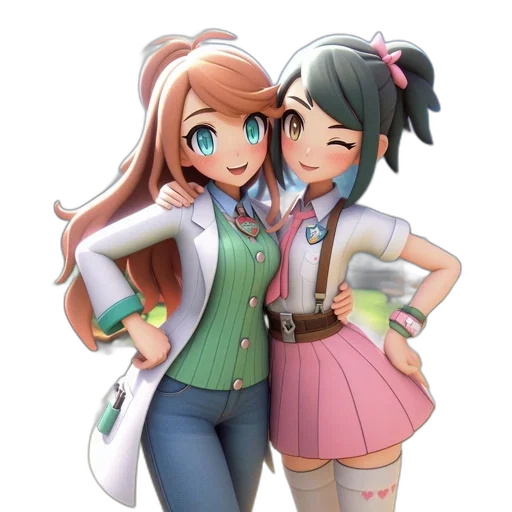 staff, jacket, weapon, 3d render, concept art, pixel art, anime, pastel transparent PNG cut-out