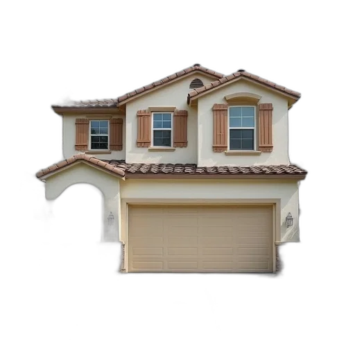 building, 3d render, photorealistic, front transparent PNG cut-out