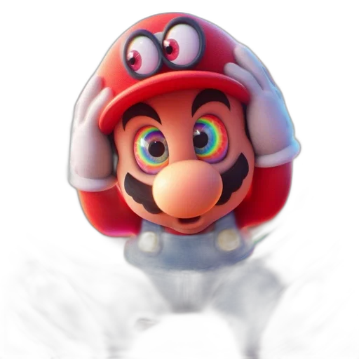mask, hat, face, creature, 3d render, concept art, photorealistic, pixel art transparent PNG cut-out