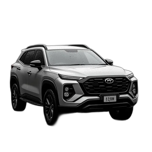 car, photorealistic, 3d render, front transparent PNG cut-out