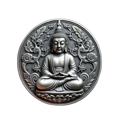 jewelry, staff, photorealistic, 3d render, silver, medallion, intricate, designs transparent PNG cut-out