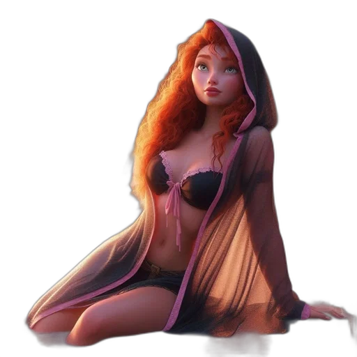 dress, concept art, fantasy art, 3d render, photorealistic, fire, neon lights, underwater transparent PNG cut-out