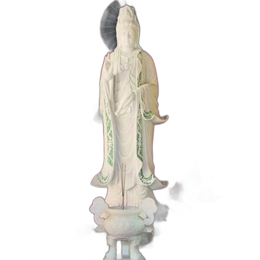 staff, sword, jewelry, 3d render, serene, statue, deity, adorned transparent PNG cut-out