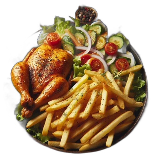 food, photorealistic, 3d render, image, shows, vibrant, spread, roasted transparent PNG cut-out