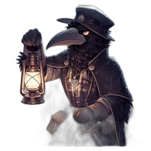 staff, mask, hat, creature, concept art, fantasy art, pixel art, comic book art transparent PNG cut-out