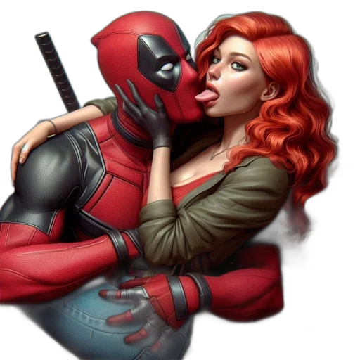 comic book art, concept art, fantasy art, photorealistic, red, urban, setting, figure transparent PNG cut-out