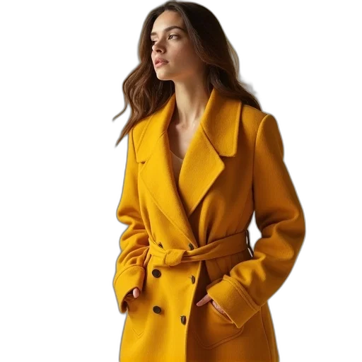 jacket, dress, golden, earth tones transparent PNG cut-out