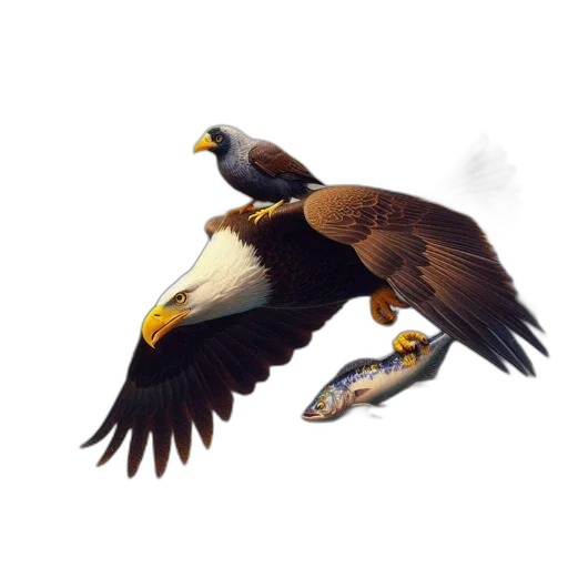 animal, weapon, concept art, 3d render, photorealistic, fantasy art, eagle, soars transparent PNG cut-out