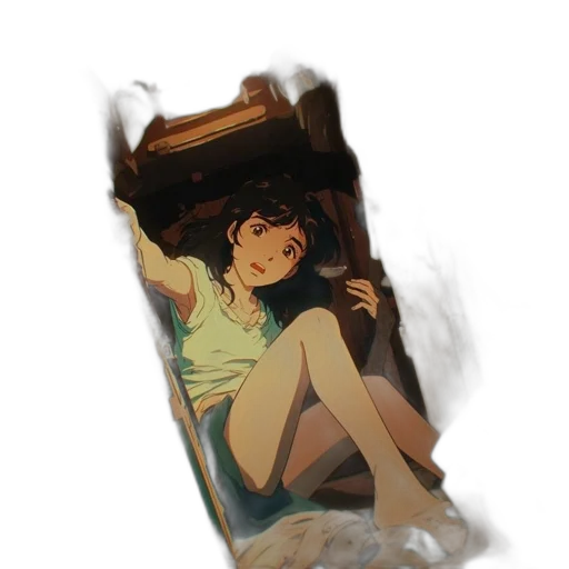 bottle, dress, weapon, food, anime, concept art, vaporwave, photorealistic transparent PNG cut-out