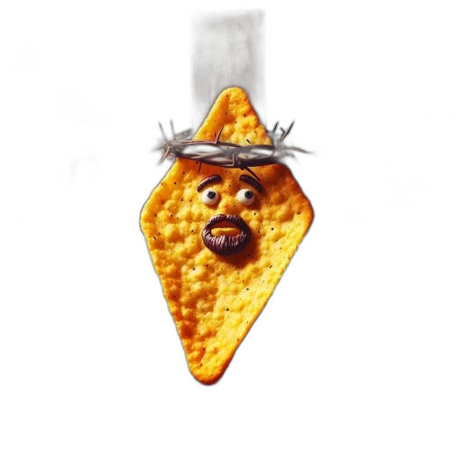 hat, food, mask, jewelry, concept art, chip, character, surprised transparent PNG cut-out