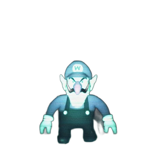 mask, staff, creature, robot, concept art, pixel art, 3d render, vaporwave transparent PNG cut-out