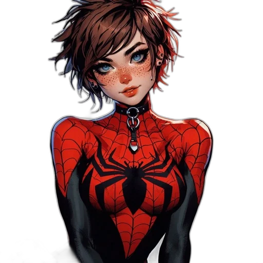 mask, comic book art, concept art, pixel art, fantasy art, red, individual, spider-themed transparent PNG cut-out