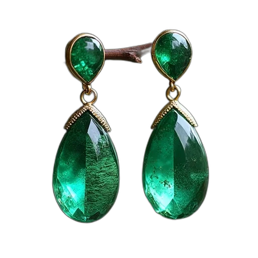 jewelry, green, emerald, dragon, eye, czech, glass, earrings transparent PNG cut-out