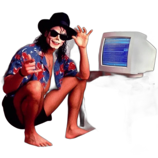 robot, furniture, jacket, hat, vaporwave, pixel art, cyberpunk, 3d render transparent PNG cut-out