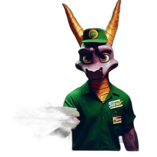 staff, jacket, mask, dragon, concept art, 3d render, fantasy art, pixel art transparent PNG cut-out