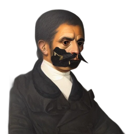 mask, face, staff, photorealistic, concept art, oil painting, 3d render, high transparent PNG cut-out