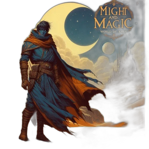 fantasy art, concept art, comic book art, pixel art, night, fog, monochrome, dark transparent PNG cut-out