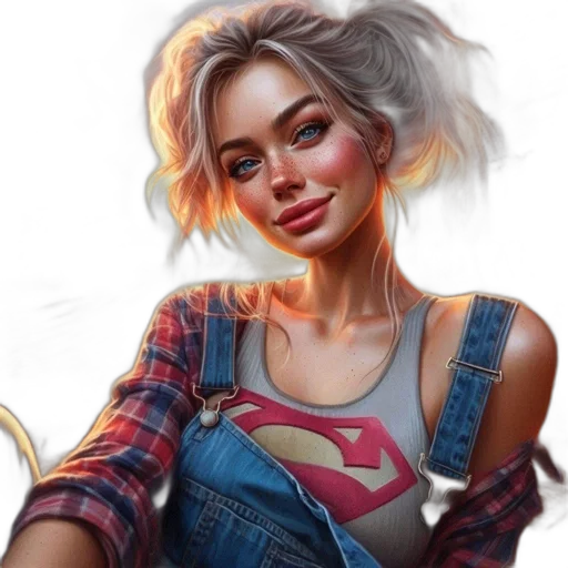 face, concept art, comic book art, fantasy art, photorealistic, young, woman, blonde transparent PNG cut-out
