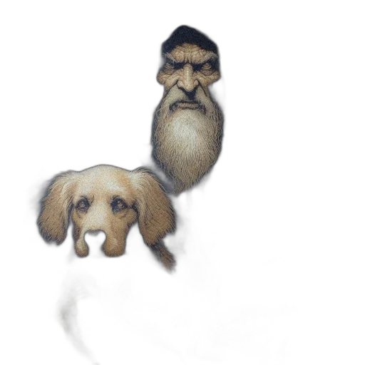 animal, face, mask, creature, watercolor, concept art, pixel art, photorealistic transparent PNG cut-out