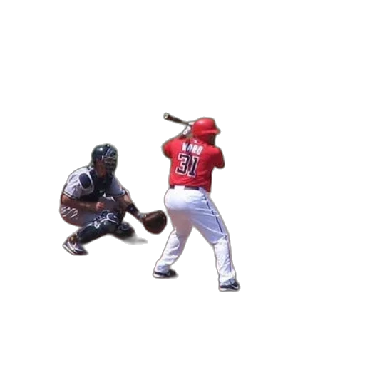 weapon, baseball, player, red, jersey, number, bat transparent PNG cut-out