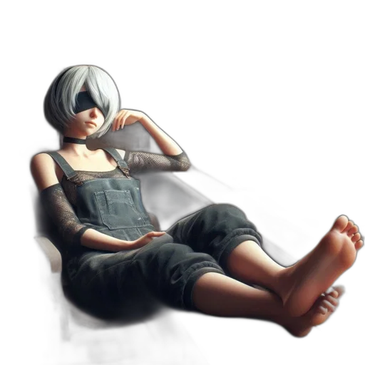 mask, robot, dress, face, concept art, fantasy art, 3d render, anime transparent PNG cut-out