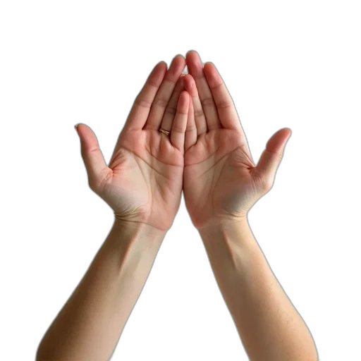 staff, jewelry, 3d render, pair, hands, visible, veins, fingernails transparent PNG cut-out