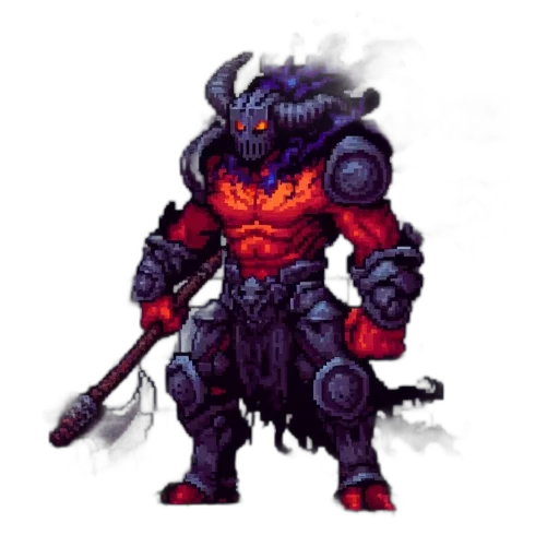 staff, dragon, weapon, pixel art, concept art, fantasy art, comic book art, red transparent PNG cut-out