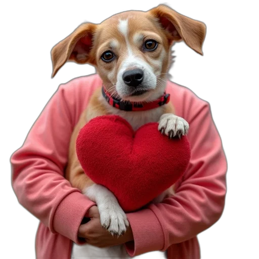 animal, jacket, staff, photorealistic, dog, heartbeat, heart, beat transparent PNG cut-out