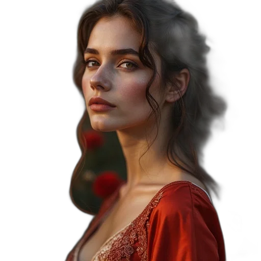 dress, face, crown, jewelry transparent PNG cut-out