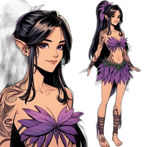 concept art, fantasy art, comic book art, pixel art, dark, earth tones, female, character transparent PNG cut-out