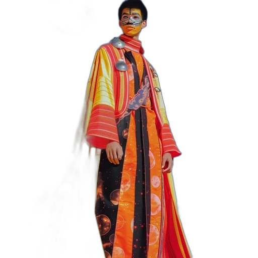 dress, jacket, staff, concept art transparent PNG cut-out