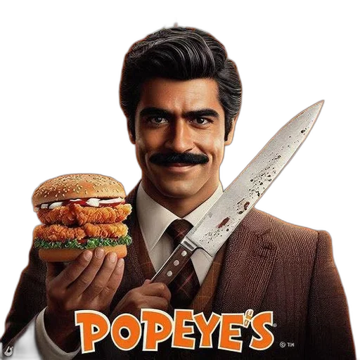 food, weapon, featuring, man, suit, wielding, knife, clutching transparent PNG cut-out