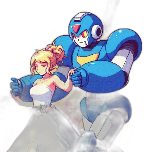 robot, weapon, concept art, pixel art, vaporwave, comic book art, underwater, outer space transparent PNG cut-out