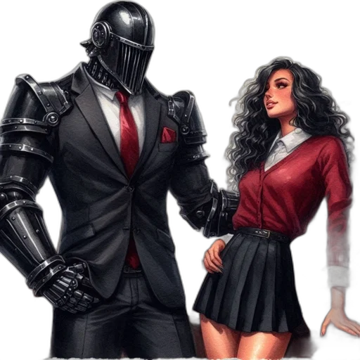 robot, comic book art, concept art, fantasy art, pixel art, dark, red, monochrome transparent PNG cut-out