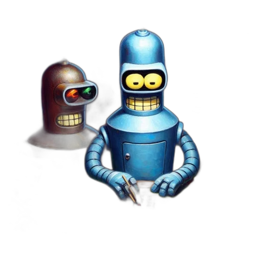 robot, 3d render, concept art, pixel art, comic book art, outer space, animated, robots transparent PNG cut-out