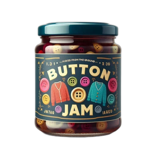 food, vintage, jar, holds, colorful, diverse, buttons, labeled transparent PNG cut-out