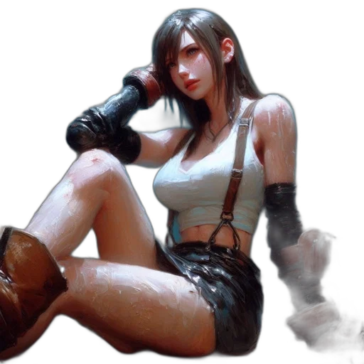 weapon, jacket, concept art, cyberpunk, photorealistic, fantasy art, dark, monochrome transparent PNG cut-out