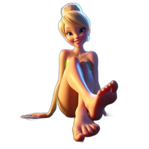 dress, cartoon, 3d render, concept art, photorealistic, tinker, bell, winged transparent PNG cut-out