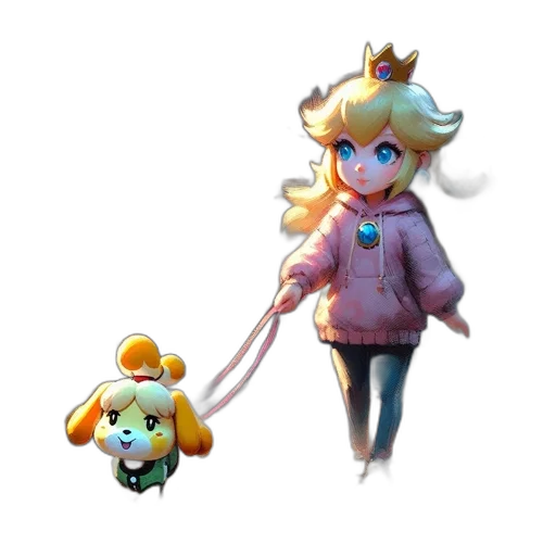 staff, weapon, crown, animal, 3d render, concept art, pixel art, fantasy art transparent PNG cut-out